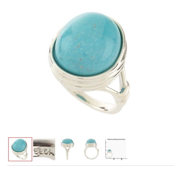 Sterling Oval Turquoise Cabochon Ring/Size 7/NEW! - Picture 1 of 7